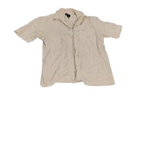Vintage 2000s Williwear Mens Linen Short Sleeve Button Down Shirt Sz M